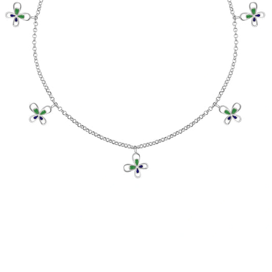 Dance of Butterflies 925 Silver Anklet for Women I 2 Pc