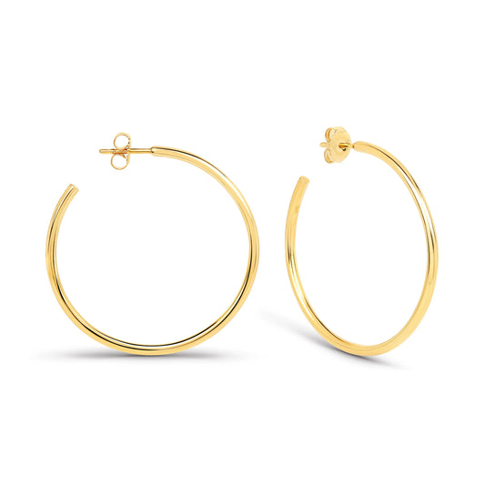 Buy Roovi 925 Silver Gold Plated Mary Hoops