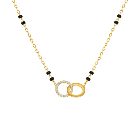 Roovi 925 Silver Forever Knot Lab Grown Diamond Mangalsutra With 18kt Gold Vermeil Plating