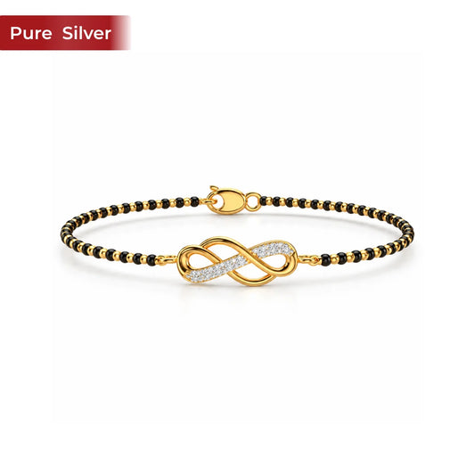 Roovi Sutra Infinity 925 Sterling Silver Mangalsutra Bracelet
