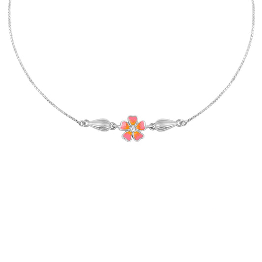 Cutest Floral 925 Silver Anklet for Women I 2 Pc
