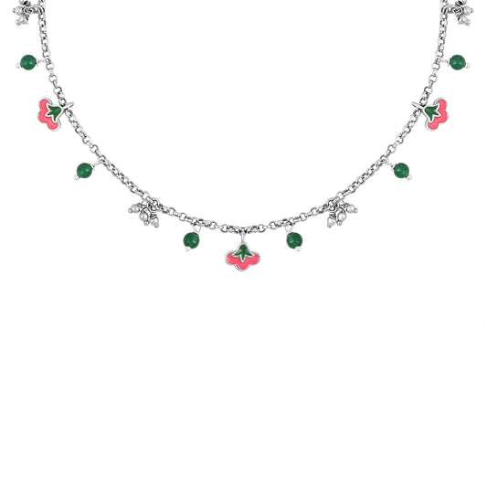 A Wildflower Pure 925 Silver Anklet for Women I 2 Pc