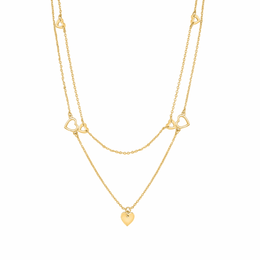 Roovi Sweet Heart Multi Layer Pendant in 925 Silver