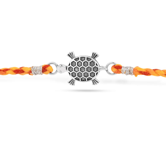 Roovi 925 Silver Kurma Rakhi For Brother
