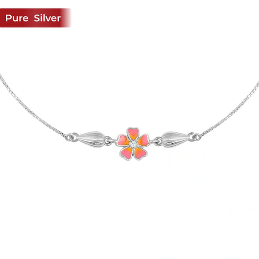 Cutest Floral 925 Silver Anklet for Women I 1 Pc