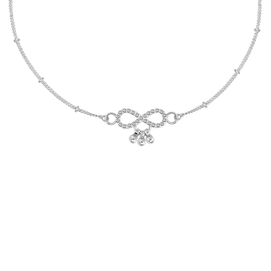 Desi Girl Infinity 925 Silver Anklet for Women I 2 Pc