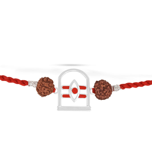Roovi 925 Silver Trinetra Shiva Rakhi For Brother