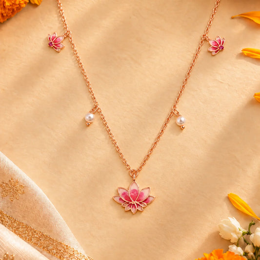 Roovi Laxmis Grace Necklace for Women in Pure 925 Sterling Silver