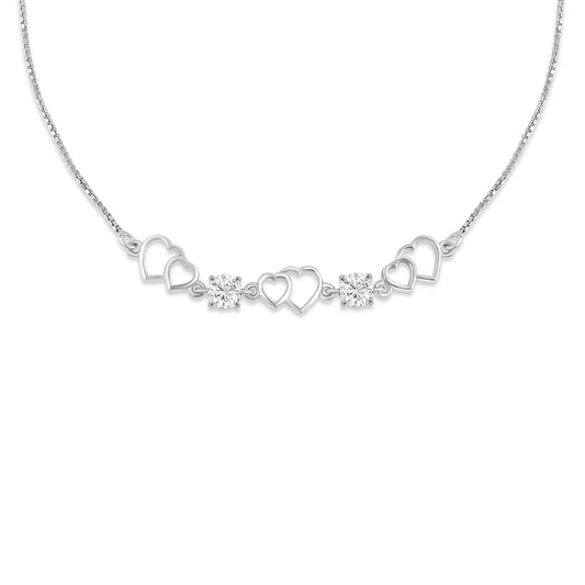 Love Notes 925 Silver Anklet for Women I 2 Pc