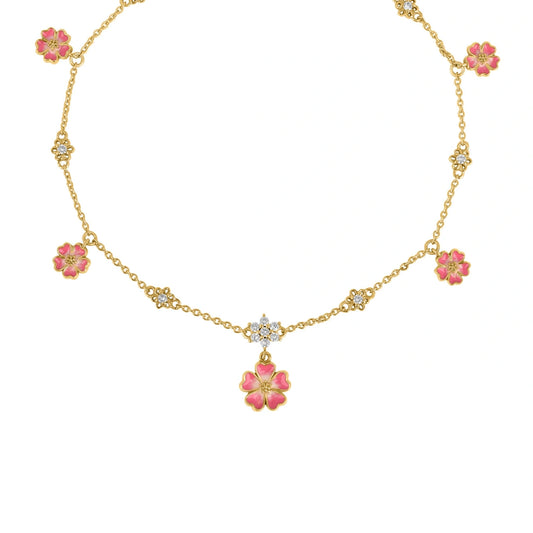 Flora Vibe Party Wear Anklet in 925 Silver