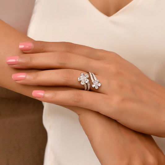 Roovi Flora Bling 925 Silver Ring
