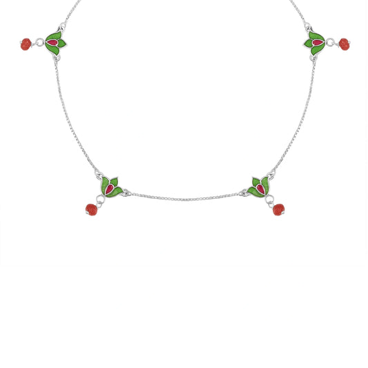 Amrapali 925 Silver Anklet for Women I 2 Pc