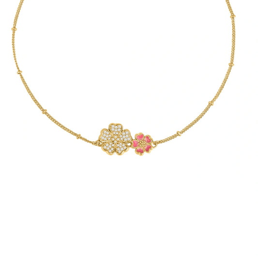 Bloom Girl Party Wear Anklet in 925 Silver