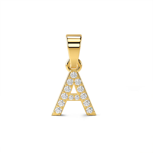 Wear Your Luck Initial Diamond Pendant in 18kt Gold Vermeil