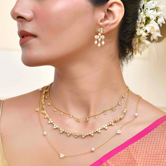 Noor Necklace in 925 Silver with 22kt Gold Plated