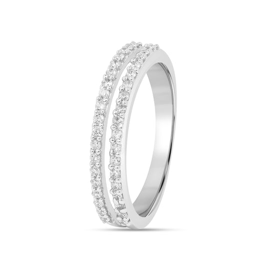 Roovi Glam Doll 925 Silver American Diamond Ring I Indian Ring Size 14