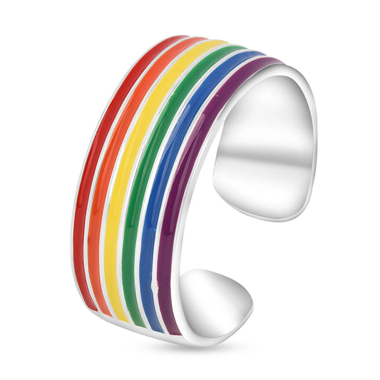 Roovi Pride Rainbow Ring in 925 Silver