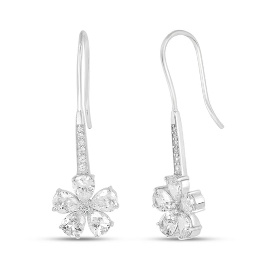 Roovi Pure Petal Danglers in 925 Silver