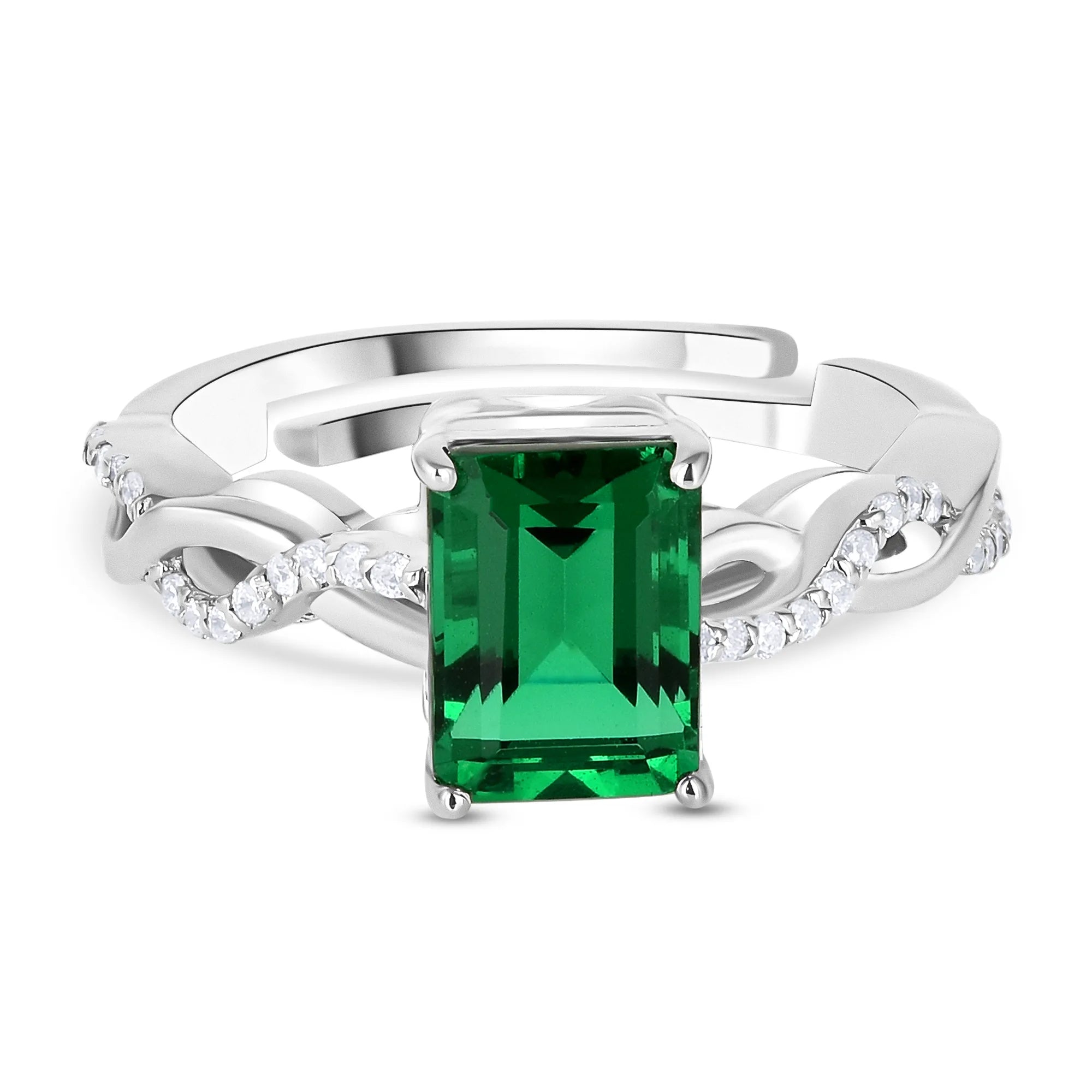925 emerald ring discount