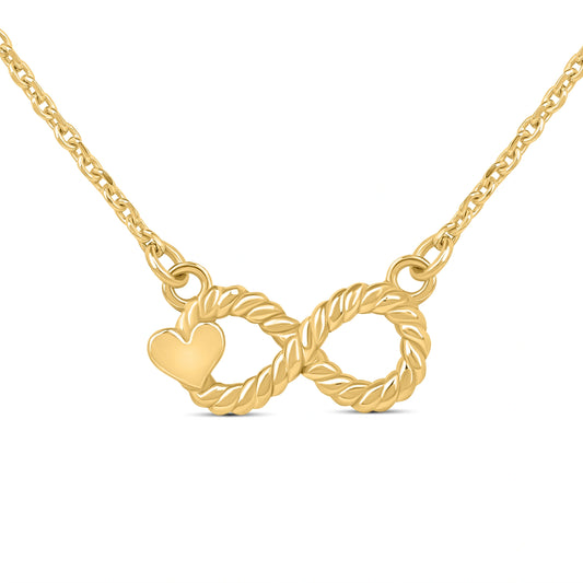 For A Cutie Infinity Necklace in 925 Silver with 22kt Gold Plated
