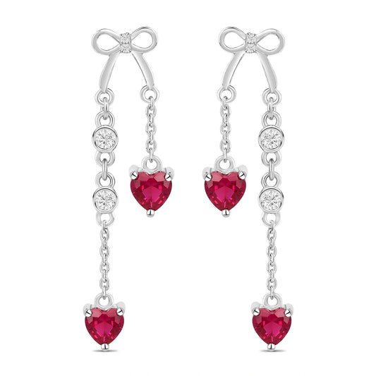 Oh So Cute Heart Dangler Earring in 925 Silver