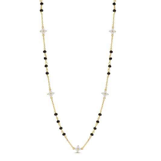 Roovi Lumi Line Lab Diamond Mangalsutra in 18kt Gold Vermeil