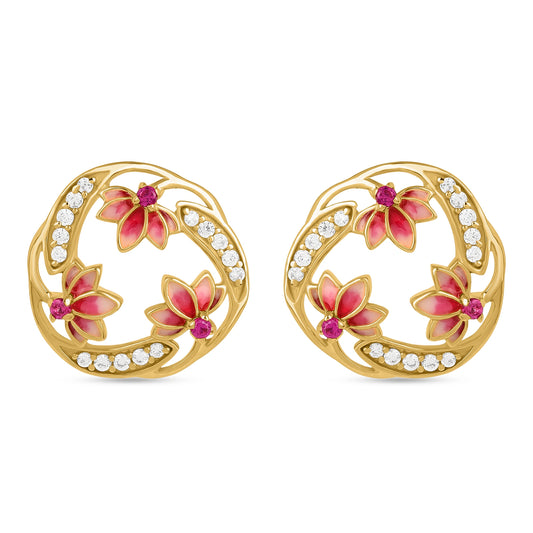 Buy Lotus Bloom Stud Earrings