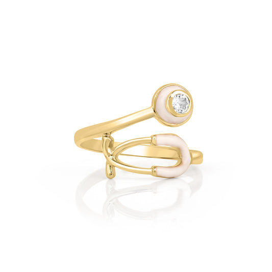 Roovi 925 Silver Stetho Ring for Doctors I Gifts For Women/Girls