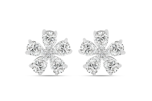 Roovi Floral Glow Studs in 925 Silver