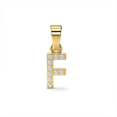 Roovi Initial Pendant in 925 Sterling Silver 18kt Gold Plated Vermeil