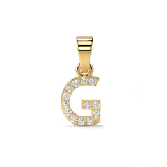 Roovi Initial Pendant in 925 Sterling Silver 18kt Gold Plated Vermeil