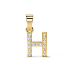 Roovi Initial Pendant in 925 Sterling Silver 18kt Gold Plated Vermeil