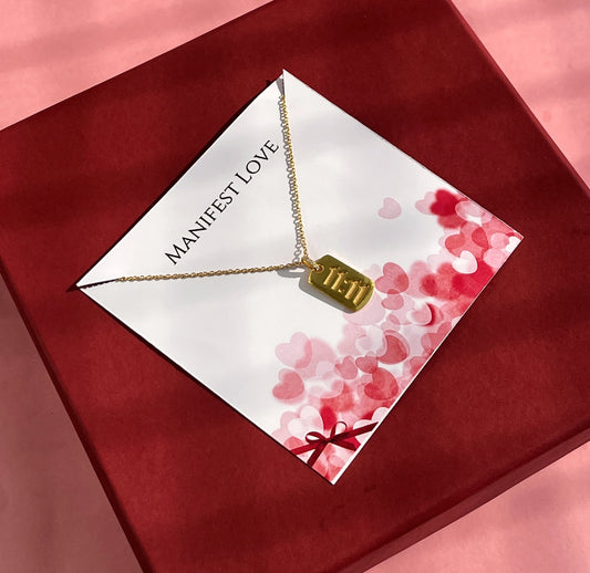 Lets Manifest 11:11 Necklace in 925 Silver with 22kt Gold Plated