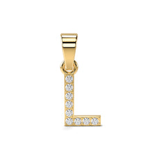 Roovi Initial Pendant in 925 Sterling Silver 18kt Gold Plated Vermeil