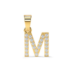Roovi Initial Pendant in 925 Sterling Silver 18kt Gold Plated Vermeil