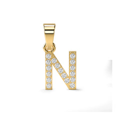 Roovi Initial Pendant in 925 Sterling Silver 18kt Gold Plated Vermeil