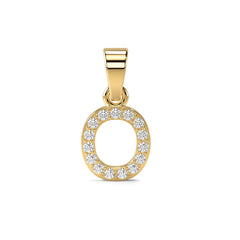 Roovi Initial Pendant in 925 Sterling Silver 18kt Gold Plated Vermeil