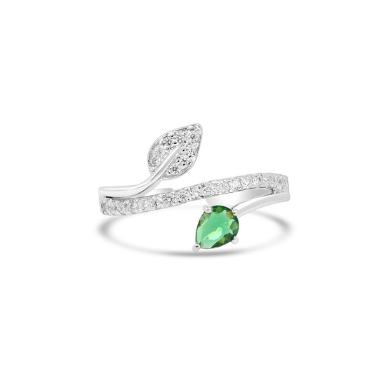 Roovi 925 Silver Whisper of Leaves Ring