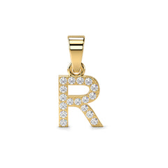 Roovi Initial Pendant in 925 Sterling Silver 18kt Gold Plated Vermeil