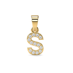 Roovi Initial Pendant in 925 Sterling Silver 18kt Gold Plated Vermeil