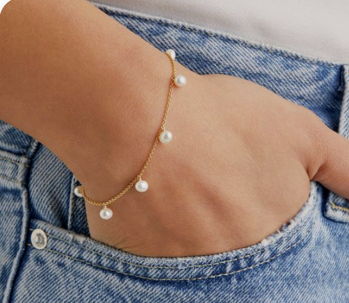 Order Real Pearl Bracelet in 925 Pure Silver