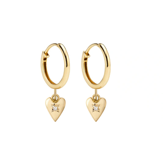 Heart Beat 925 Silver Hoops with 22kt Gold Plating