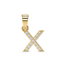 Roovi Initial Pendant in 925 Sterling Silver 18kt Gold Plated Vermeil