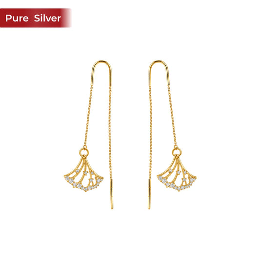 Roovi DivaThreader 925 Sterling Silver Gold Plated Earrings for Women