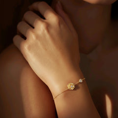 A Classic Rose Pure 925 Silver Bracelet