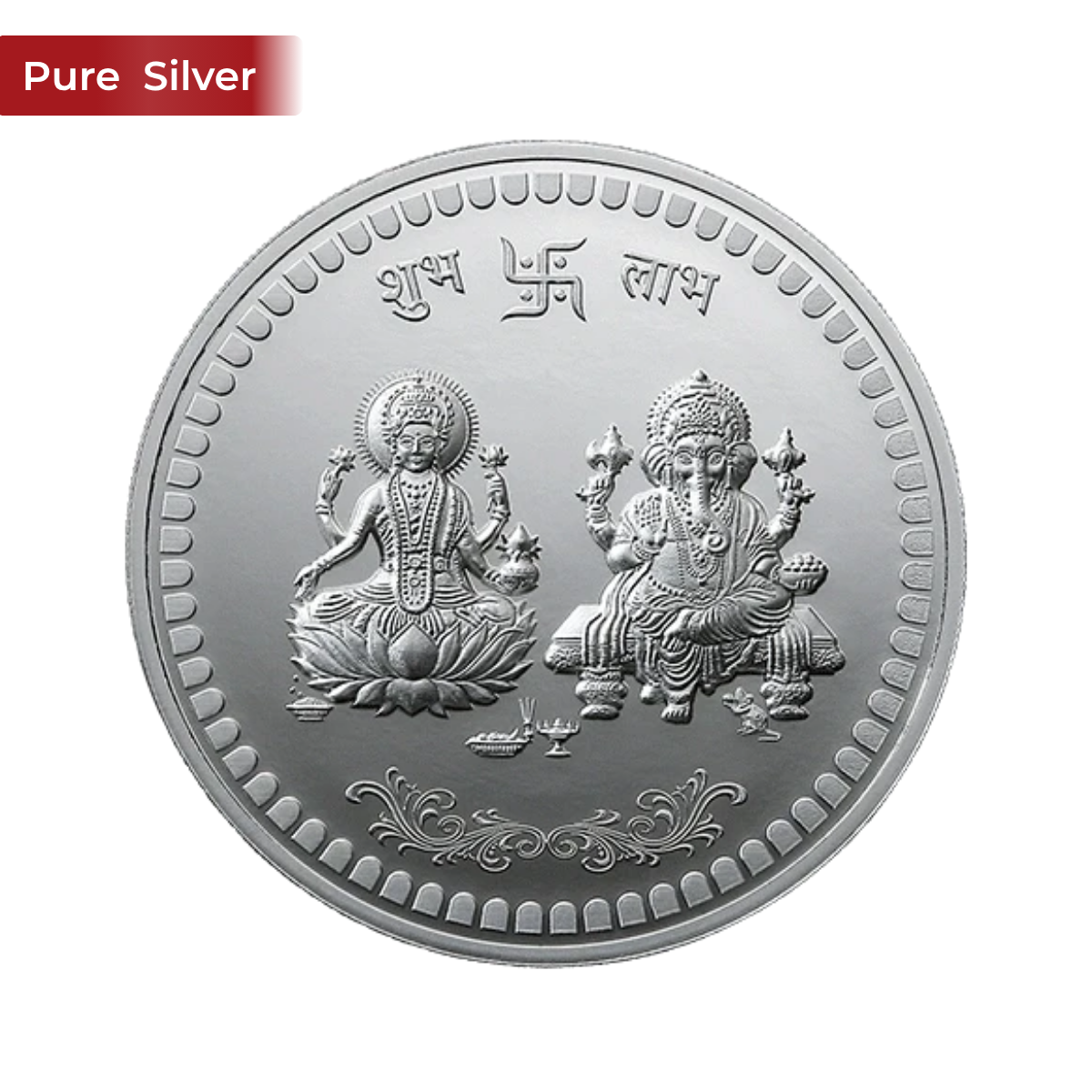 Roovi Ganesha Lakshmi 10 gm 925 Silver Coin
