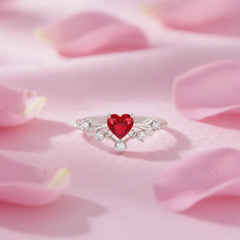 Magical Heart Ring in 925 Silver with American Diamonds