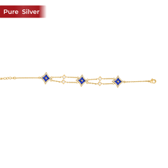 Roovi Alora Layered 925 Silver Party Wear Bracelet