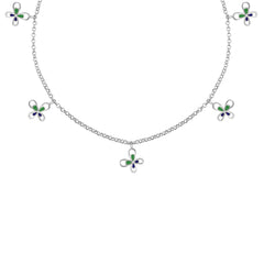 Dance of Butterflies 925 Silver Anklet for Women I 2 Pc
