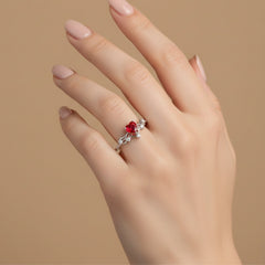 Magical Heart Ring in 925 Silver with American Diamonds